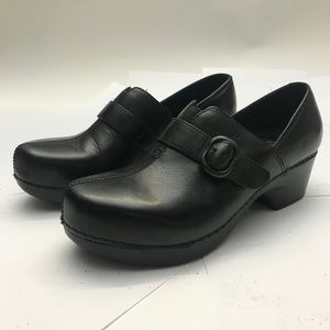 COPY - Dansko Tamara Black Leather Clog Shoe Career 36